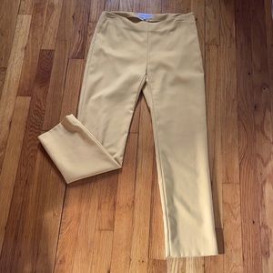 Anthropologie Mignon Doo gold side zip straight leg pants